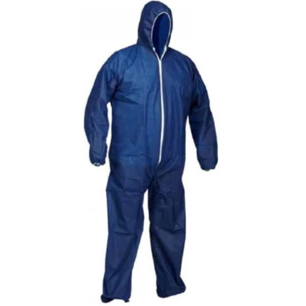 Overal jednorázový modrý s kapucňou veľ.XL