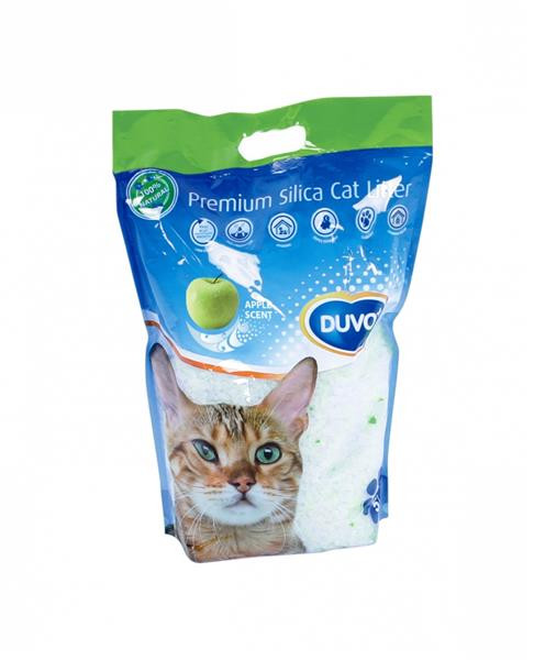Podstielka DUVO+ pre mačky Premium silikátová jablko 5 L