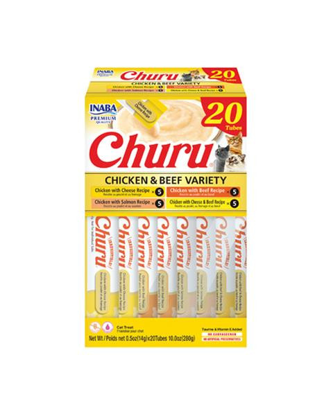 Pamlsok Inaba Churu cat Kura s hovädzím mäsom 4 príchute 20 túb 280 g