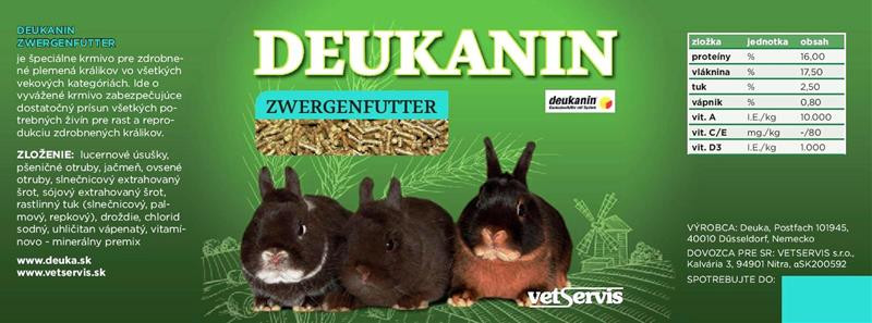 Deukanin Zwergenfutter 3 kg vedro (Králiky)
