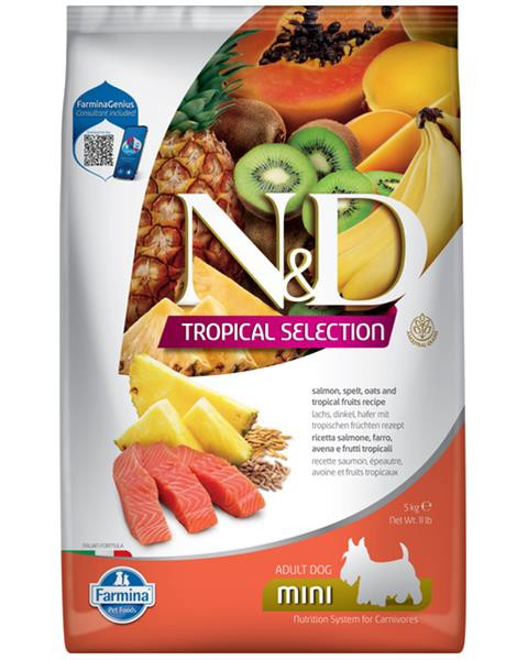 Farmina N&D dog TROPICAL SELECTION (AG) adult mini, salmon 5 kg