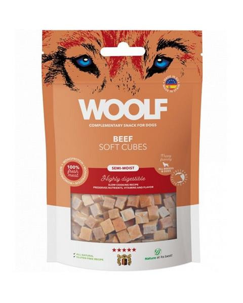 Pamlsok Woolf Dog Soft Cubes Beef 100 g
