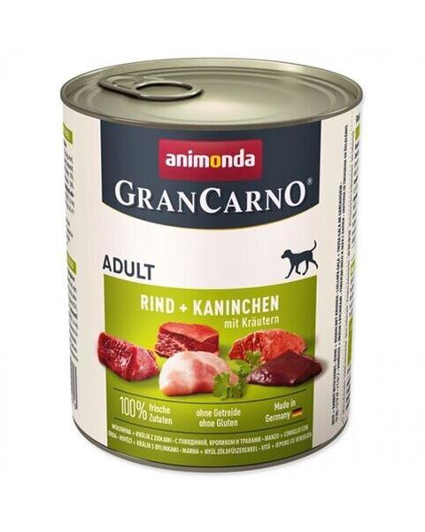 Animonda GRANCARNO® dog adult hovädzie,králik,bylinky bal. 6 x 800g konzerva