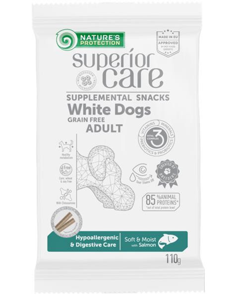 Pamlsok Natures P Superior Care white dog Hypoallergenic &Digestive Care Grain free Salmon 110 g