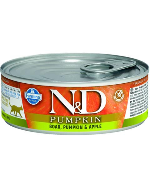 Farmina N&D cat PUMPKIN boar & apple konzerva 70 g