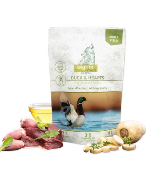 ISEGRIM dog Adult Isegrim Roots, Duck & Hearts bal. 7 x 410 g kapsičky
