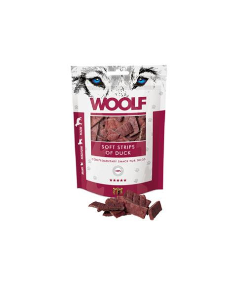 Pamlsok Woolf Dog Duck Soft Strips 100 g