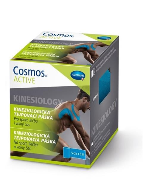 Páska kineziologická tejpovacia Cosmos® ACTIVE, modrá 5 cm x 5 m