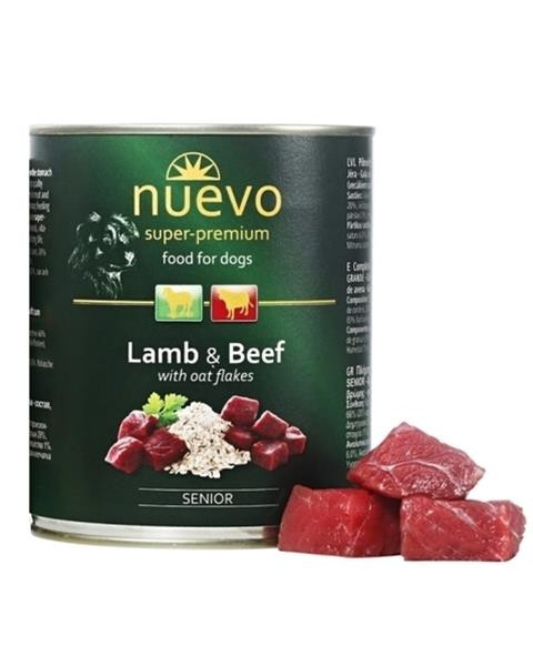 NUEVO dog Senior Lamb & Oat Flakes bal. 6 x 400 g konzerva