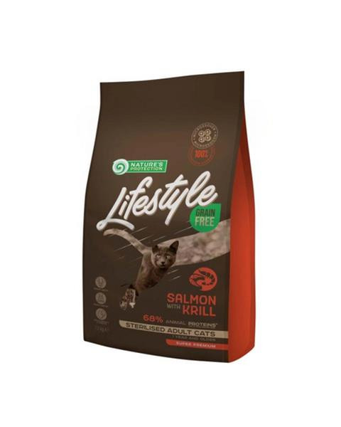 Natures P Lifestyle cat adult sterilised salmon & krill 1,5 kg
