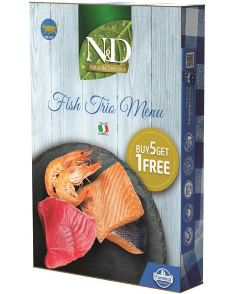 Farmina N&D cat NATURAL Fish Trio Menu 6 x 70 g