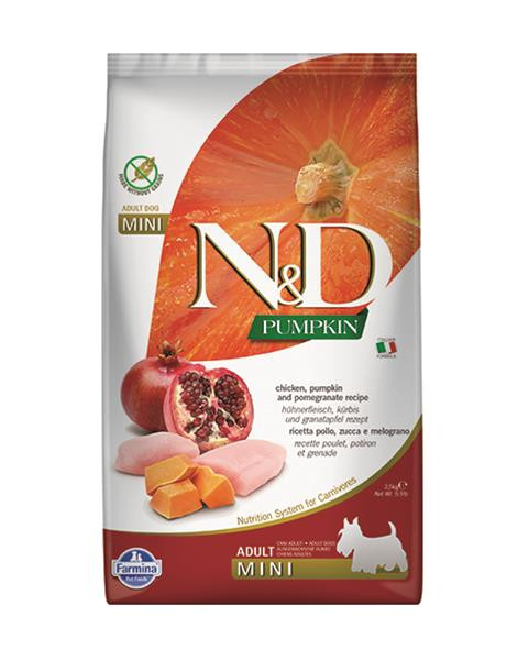 Farmina N&D dog PUMPKIN (GF) adult mini, chicken & pomegranate 2,5 kg