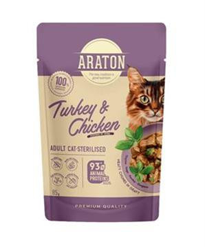 ARATON cat adult sterilised KAPSIČKA wet turkey&chicken 85 g