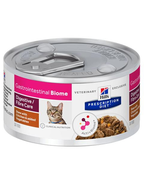 HILLS Diet Feline GI BIOME Stew kura, zelenina konzerva 82 g