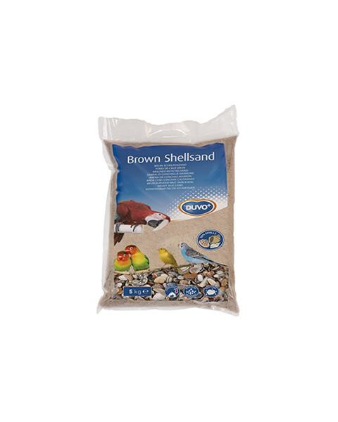 Piesok DUVO+ pre vtáky, hnedý z drvených mušlí s anízom 5 kg