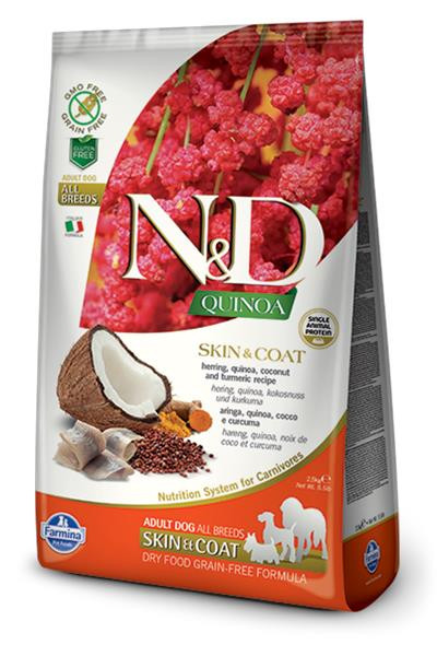 Farmina N&D dog QUINOA (GF) adult all breed, skin & coat, herring 7 kg