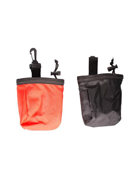 Vrecko DUVO+ na pamlsky čierne/červené 11x11x14 cm