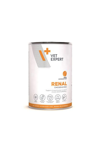 VetExpert VD dog Renal Chicken&Rice konzerva 400 g 