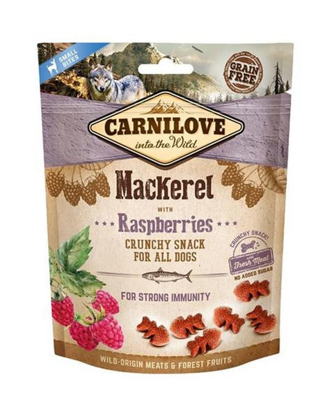 Pamlsok Carnilove Dog Crunchy Snack Mackerel with Raspberries with fresh meat 200 g
