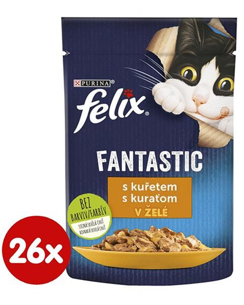 Nestlé FELIX Fantastic cat kura želé kapsička 26x85 g