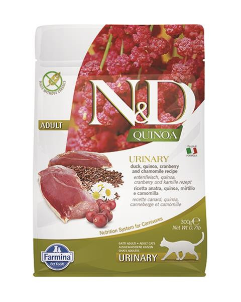 Farmina N&D cat QUINOA (GF) adult, urinary, duck & cranberry 0,3 kg