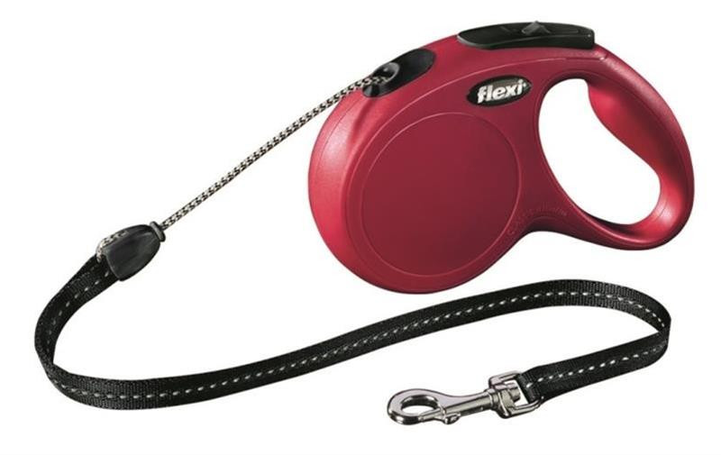 Vodítko Flexi Classic NEW lanko M 5 m červené (do 20 kg)