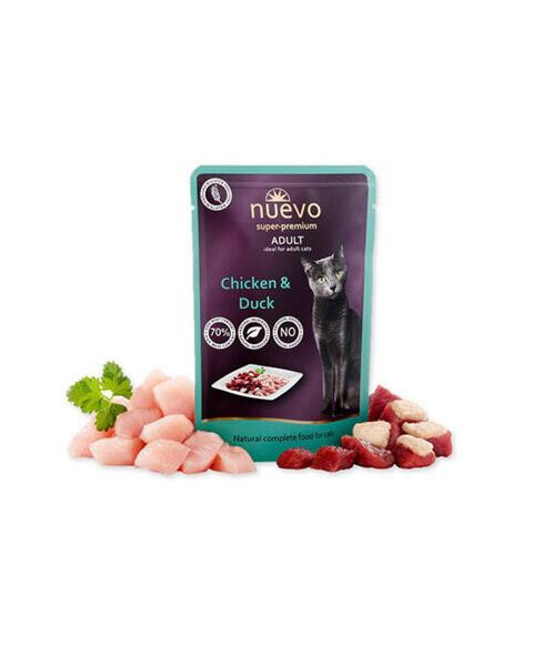 NUEVO cat Adult Chicken & Duck bal. 16 x 85 g kapsičky