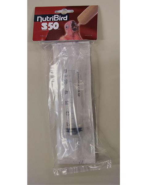 VL NutriBird S 50 - injekčné striekačky pre ručné dokrmovanie - objem 50 ml,1 ks/bal.