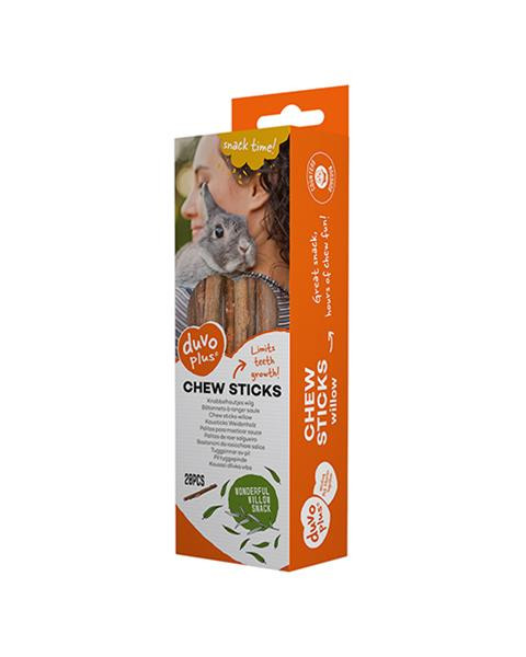 Pamlsok DUVO+ žuvacie tyčinky vŕba pre hlodavce 100g - 20 ks - 18x1x1cm