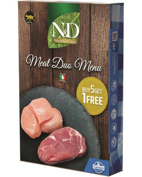 Farmina N&D cat NATURAL Meat Duo Menu 6 x 70 g