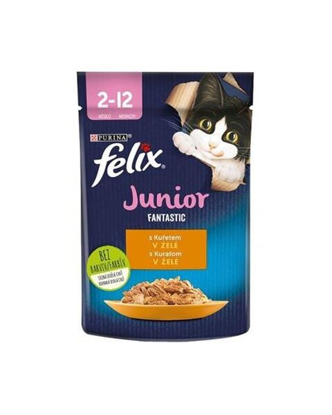 Nestlé FELIX Fantastic cat junior kura želé kapsička 26x85 g