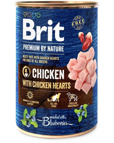 Brit Premium by Nature dog Chicken with Hearts 6 x 400 g konzerva 