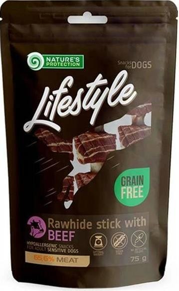Pamlsok Natures P Lifestyle dog rawhide foaming sticks with beef 75 g