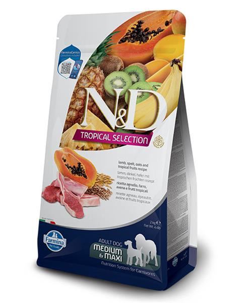 Farmina N&D dog TROPICAL SELECTION (AG) adult medium/maxu, lamb 10 kg