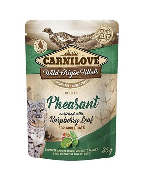 Carnilove cat Kapsička Rich in Pheasant Enriched with Raspberry Leaves 24 x 85 g