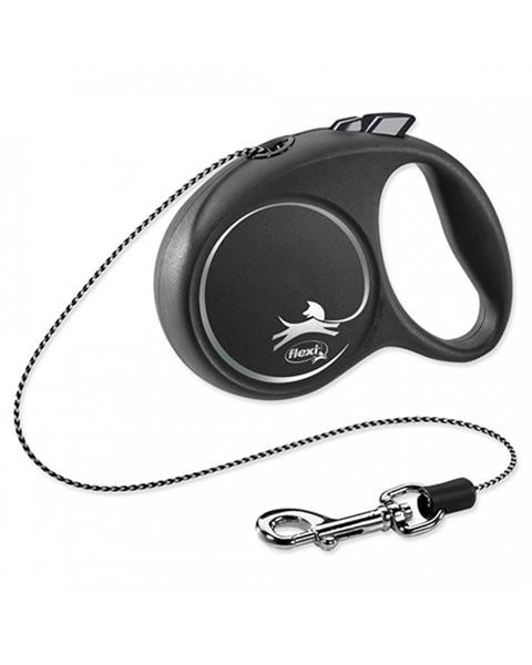 Vodítko Flexi Black Design lanko M 5 m čierne (do 20 kg)