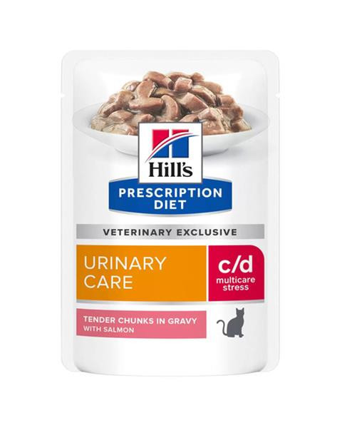 HILLS Diet Feline c/d Urinary Stress Salmon NEW KAPSIČKA 12x85 g
