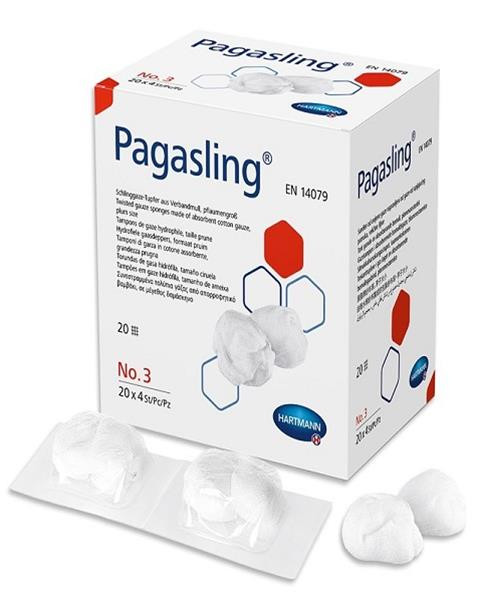 Tampón gázový PAGASLING sterilný, veľkosť 3, 4 x 20 ks
