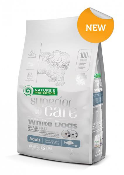 Natures P Superior care white dog GF adult white fish small&mini 1,5 kg