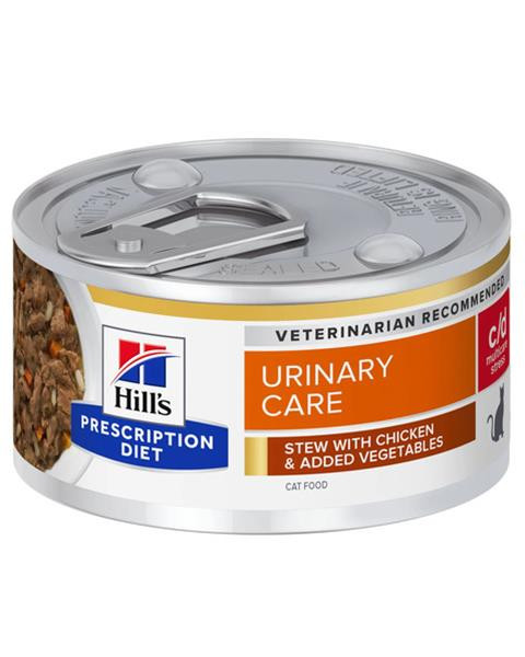 HILLS Diet Feline Stew c/d Urinary Stress with Chicken & Vegetables konzerva 82 g