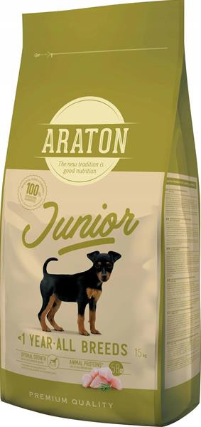 ARATON dog junior all breed poultry 15+1 kg