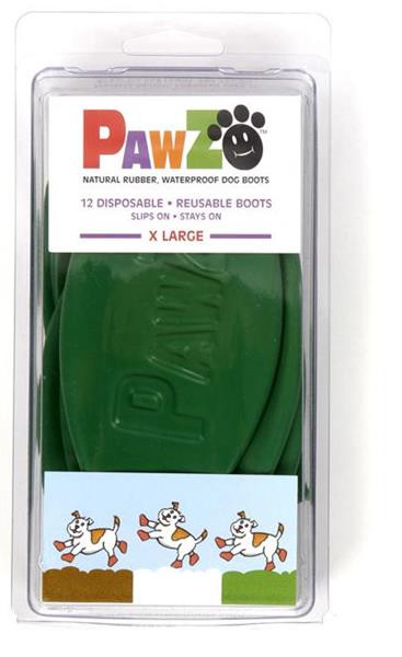 Topánky jednorázové pre psa "XL" 12,7 cm, tmavozelené, 12 ks bal.