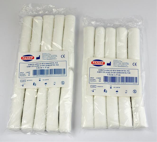 Obväz hydrofilný nesterilný Panep 14 cm x 5 m,10 ks/bal.