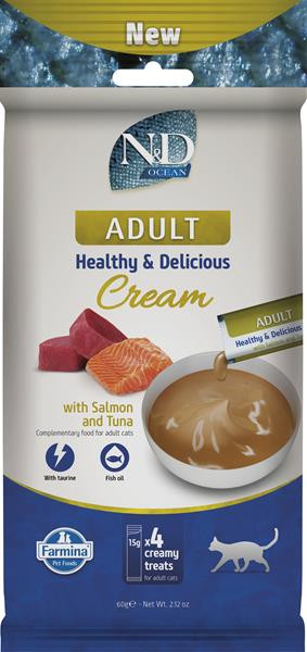 Pamlsok Farmina Creamy N&D Ocean Cat with Tuna & Salmon Adult 60 g