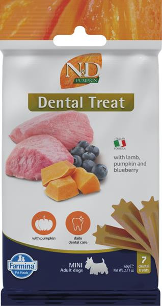 Pamlsok Farmina ND Pumpkin Dog Lamb Blueb Adult Mini 60g