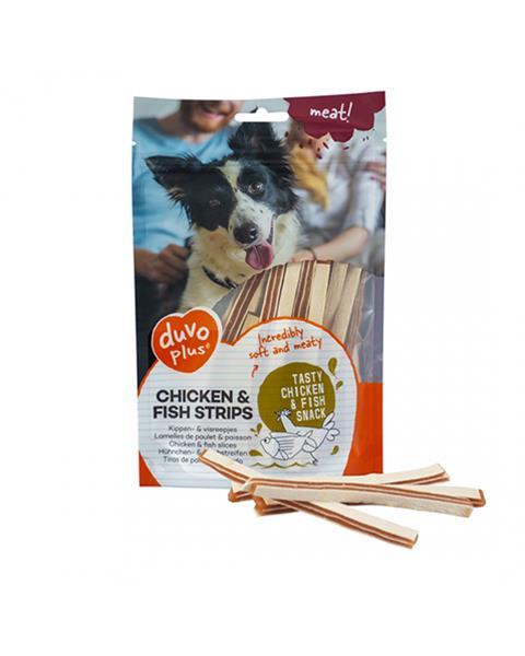 Pamlsok DUVO+ Prúžky kura & ryba 80 gr