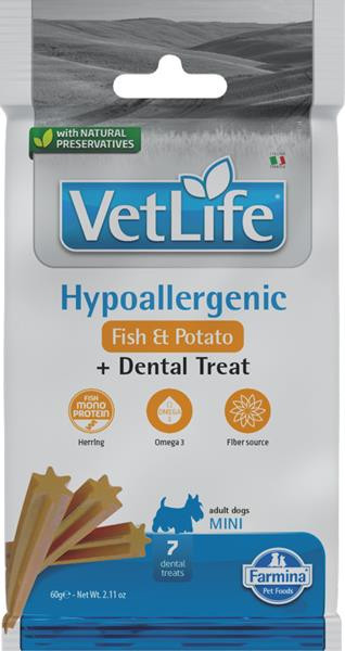 Pamlsok Farmina Vet Life Dog Hypo Fish Potato Adult Mini 60g