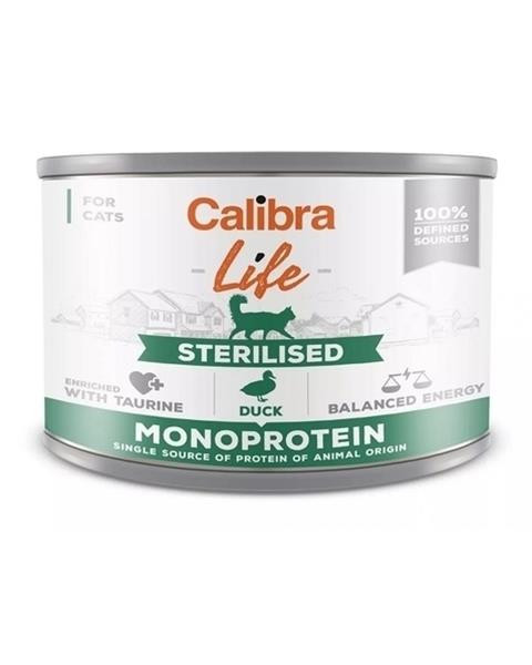 Calibra KONZERVA cat Life Sterilised duck 6 x 200 g