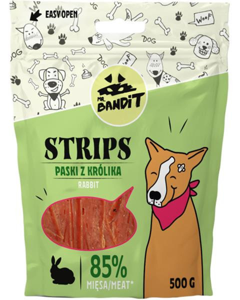 Pamlsok Mr. Bandit rabbit strips 500g