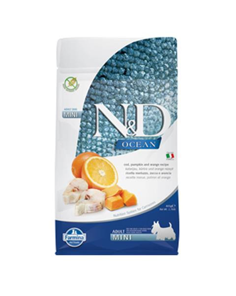 Farmina N&D dog OCEAN PUMPKIN (GF) adult mini, codfish & orange 0,8 kg